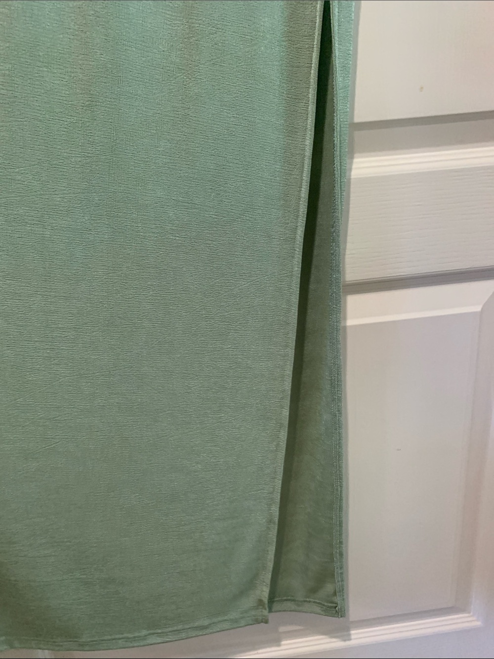 Motel Rocks Sage Green Collared V-Neck Maxi Dress - Short Sleeve - Picture 4 of 8
